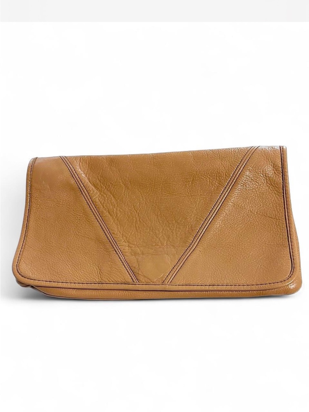 Vintage 70’s Soft Slouchy Tan Leather Clutch